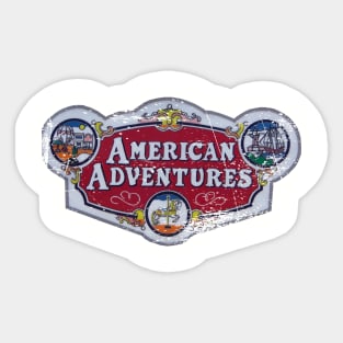 American Adventures Retro design Sticker